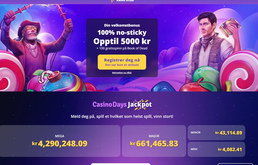 Registrer deg hos Days Casino